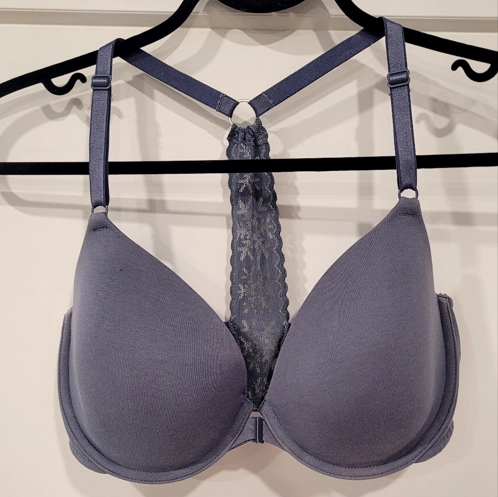 Victoria's Secret Grey Lace Detail Bra